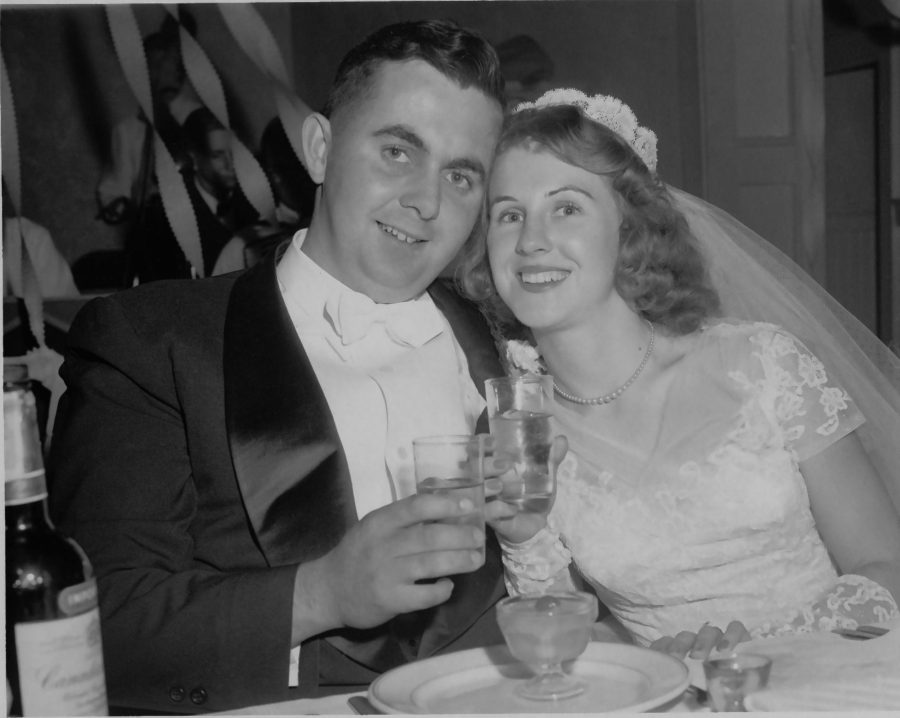 Newlyweds John and Marian