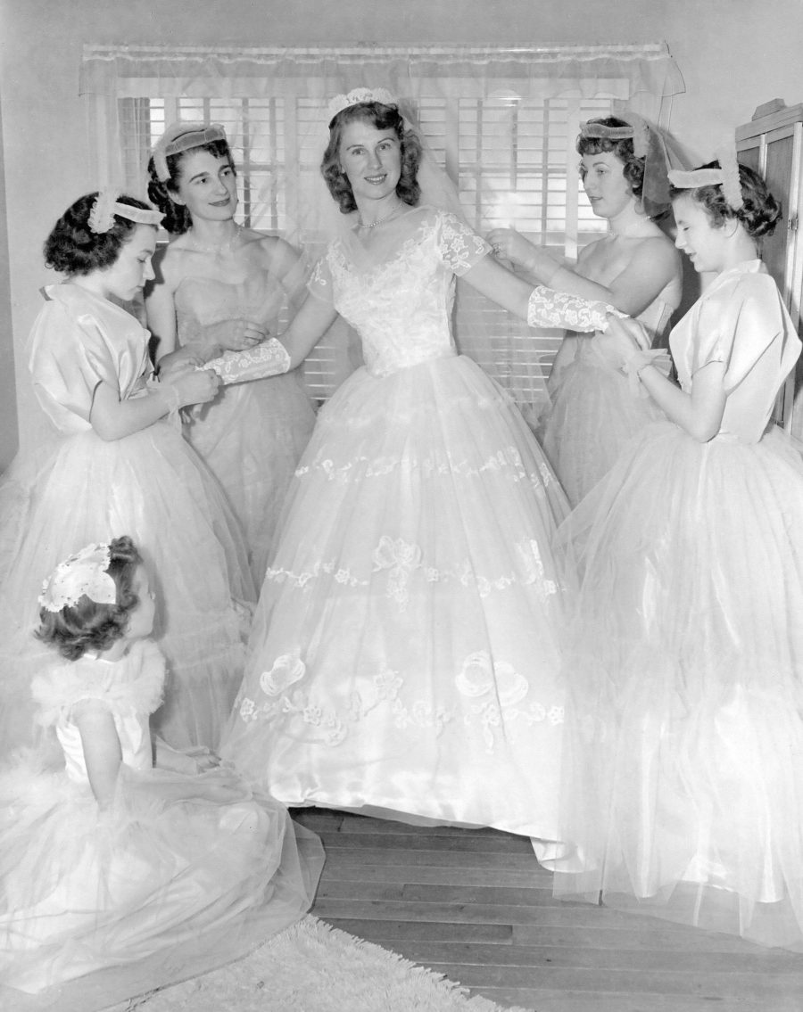 Marian with Bridesmaids