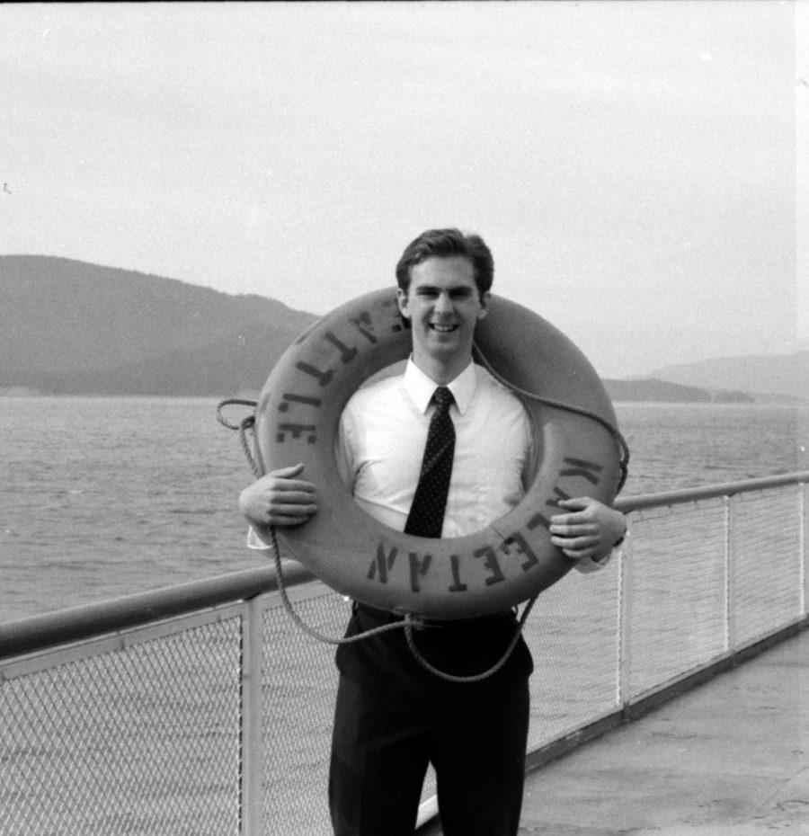 Elder O’Connor on Deck of Ferry Kaleetan in San Juan Islands